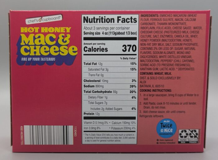 Chef's Cupboard Hot Honey Mac & Cheese