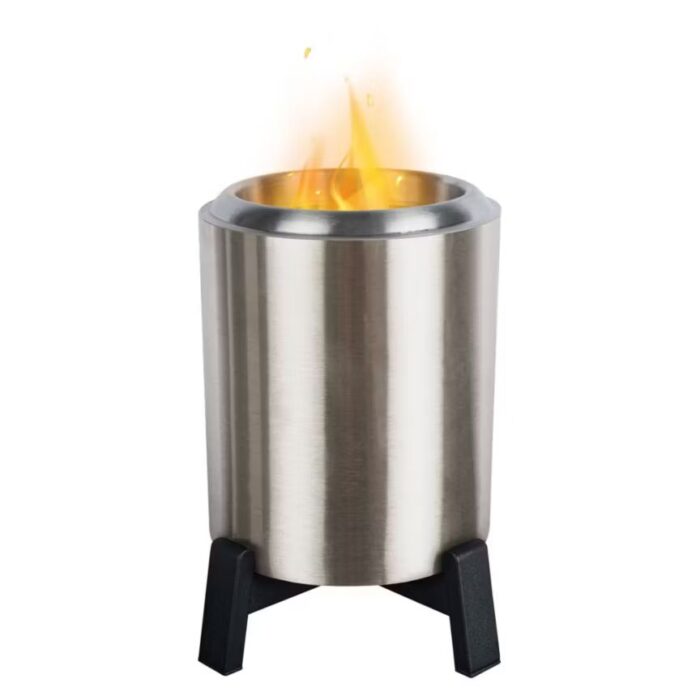 Table Top Smokeless Fire Pit Silver (1)