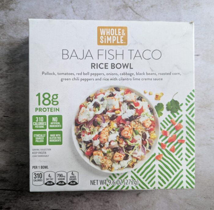 Whole and Simple Baja Fish Taco Bowl