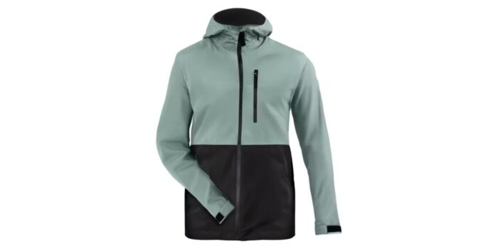 Crane Men's Rain Jacket in green. 