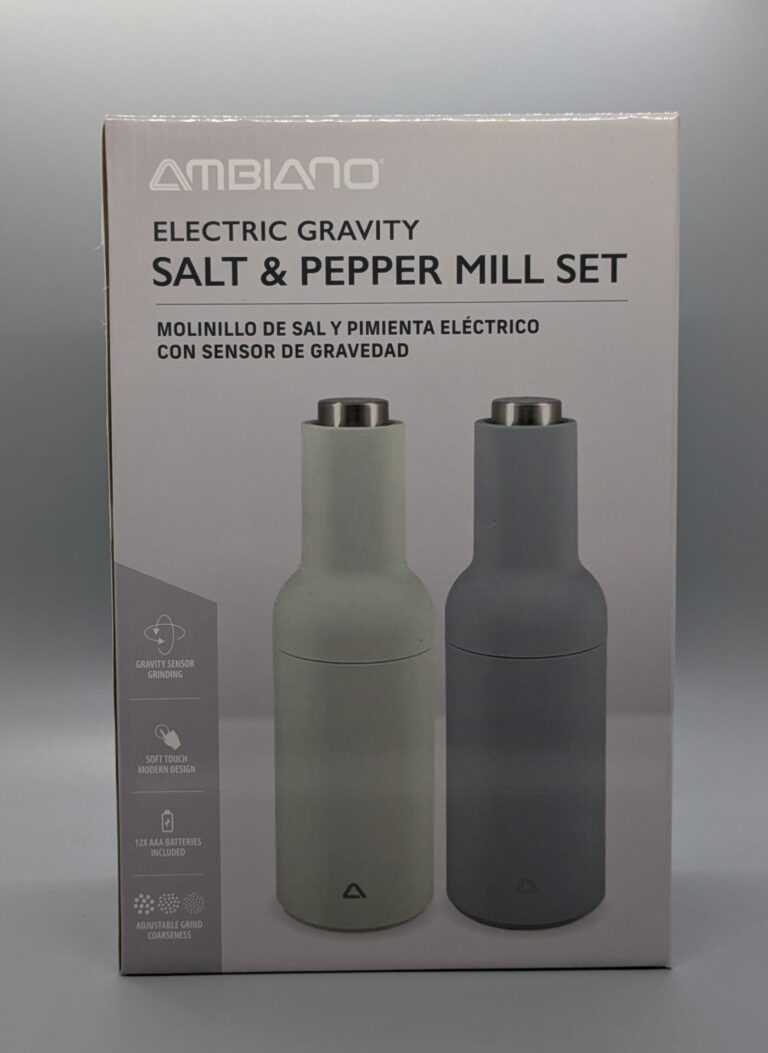 Ambiano Electric Gravity Salt & Pepper Mill Set
