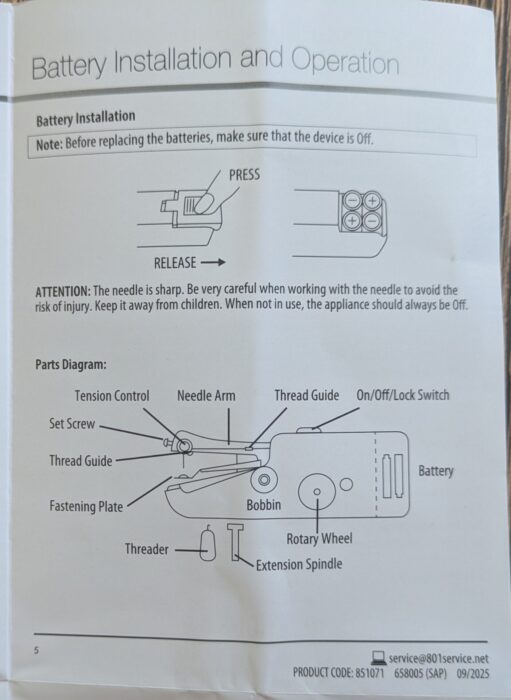 Ambiano Handheld Sewing Machine 6