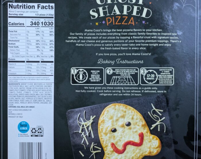 Mama Cozzi's Halloween Ghost Shaped Pizza
