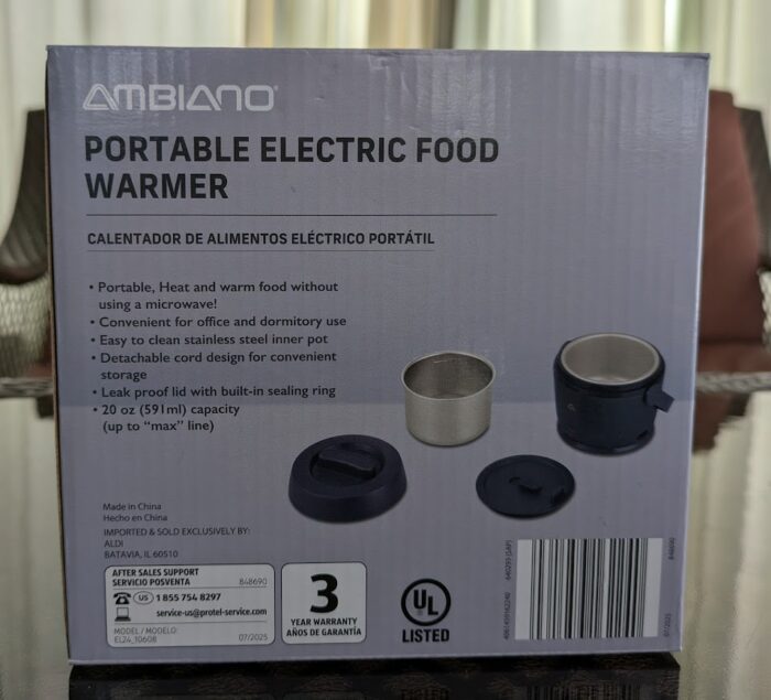 Ambiano Portable Electric Food Warmer