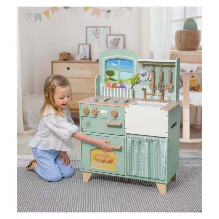 Kids Wooden Country Kitchen Play Set