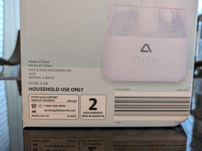 Ambiano Raindrop Humidifier
