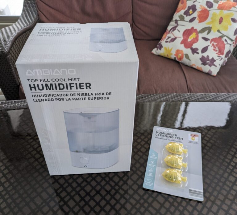 Ambiano Top Fill Cool Mist Humidifier + Ambiano Humidifier Cleaning Fish