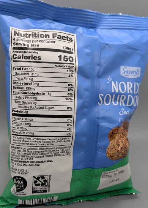 Savoritz Nordic Sourdough Crackers