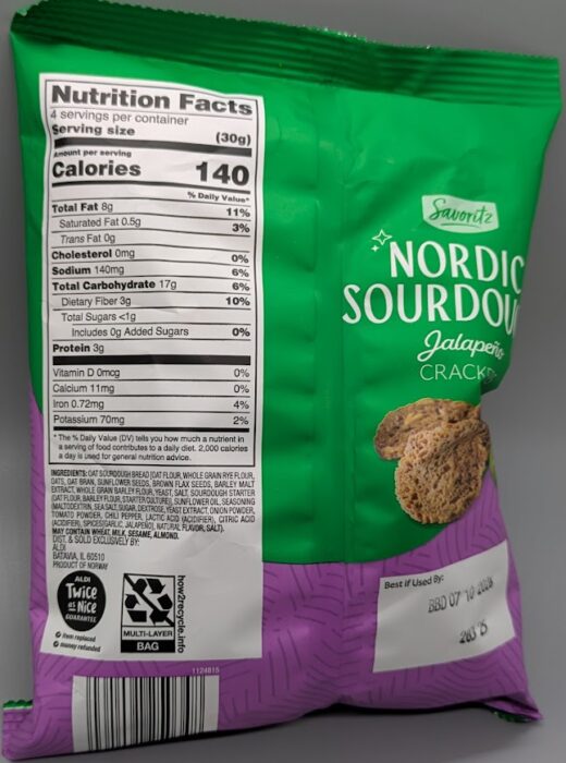 Savoritz Nordic Sourdough Crackers