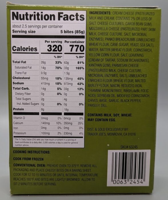 Trader Joe's Herbaceous Cheesy Bites