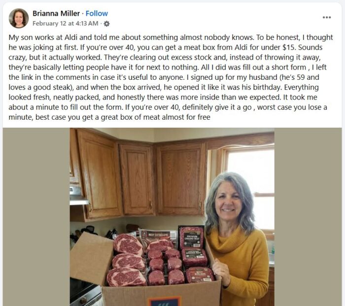 Aldi Meat Box Scam 