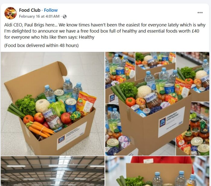 Aldi Meat Box Scam 3