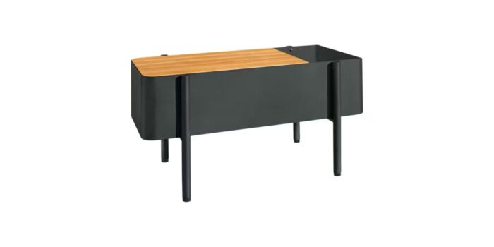 Belavi Metal Planter with Storage