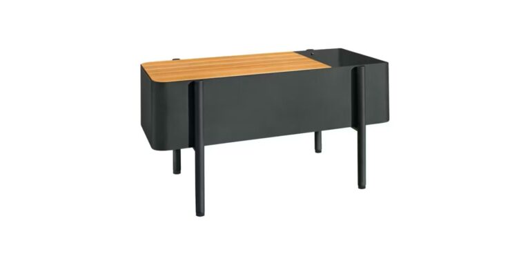 Belavi Metal Planter with Storage