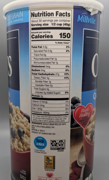 Millville Quick Cook Rolled Oats