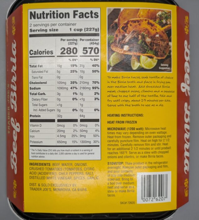 Trader Joe's Beef Birria