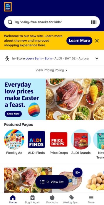 Aldi app - March 2026