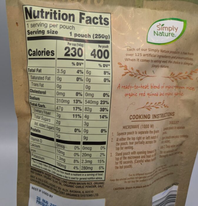 Simply Nature Organic 90 Second Quinoa & Brown Rice