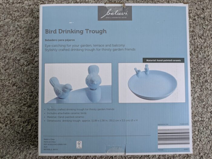 Belavi Bird Drinking Trough