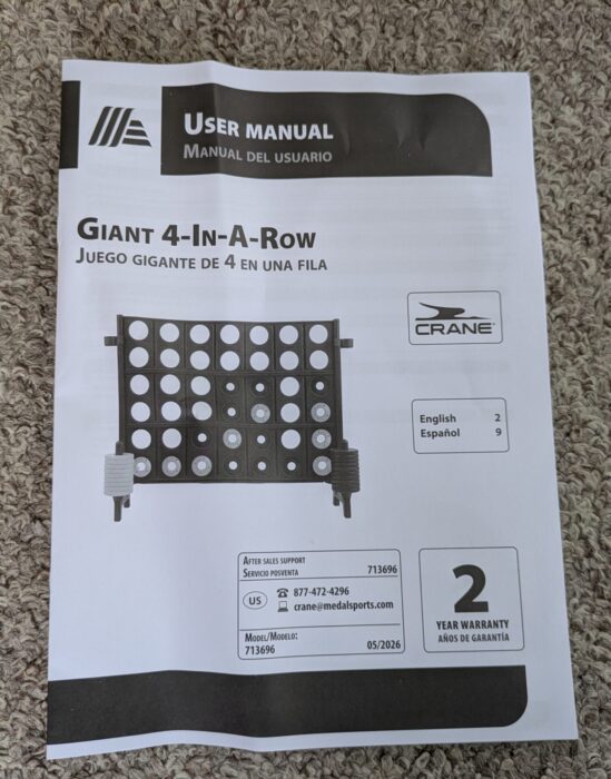 Crane Giant 4-In-A-Row