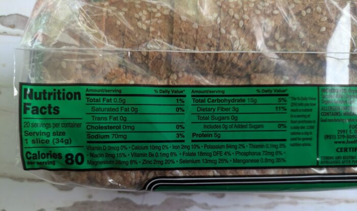 Ezekiel Sprouted Grain Bread