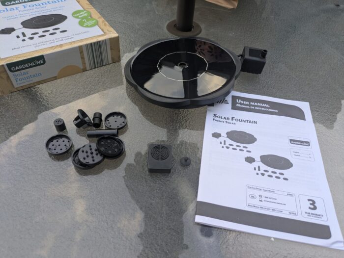 Gardenline Solar Fountain 3