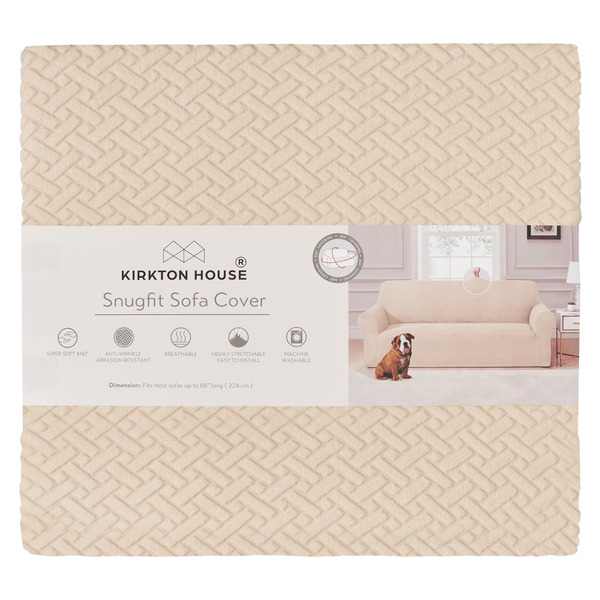 KIRKTON HOUSE Beige Snugfit Sofa Cover