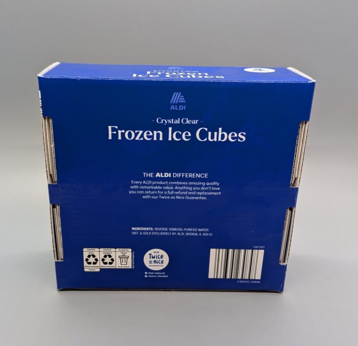Aldi Crystal Clear Frozen Ice Cubes
